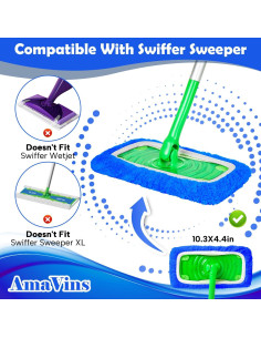 Paquete de 5 almohadillas de microfibra reutilizables AmaVins 2