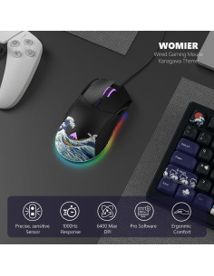 Ratón Gaming Womier Kanagawa RGB con Cable 12000 DPI 2