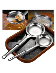 Colador de Acero Inoxidable 304 con Mango Ergonómico - Malla Fina