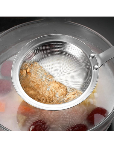 Colador de Acero Inoxidable 304 con Mango Ergonómico - Malla Fina