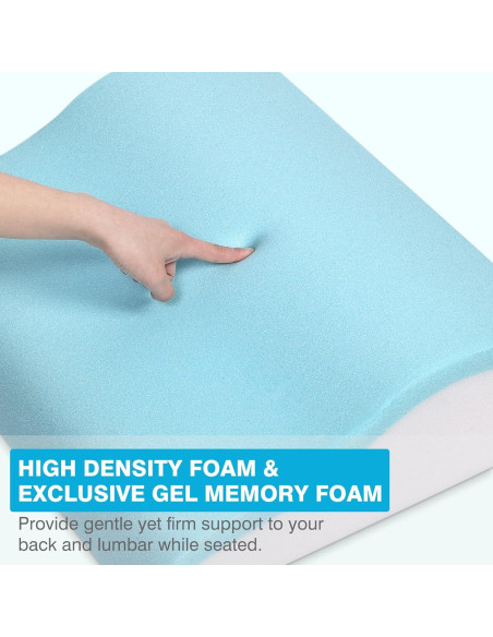 Almohada de Soporte Lumbar TANYOO con Espuma de Memoria 50.8x12.7 cm