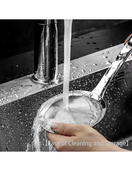 Colador de Acero Inoxidable 304 con Mango Ergonómico - Malla Fina Colador de Acero Inoxidable 304 con Mango Ergonómico - Malla Fina