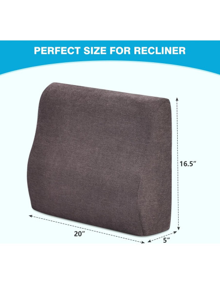 Almohada de Soporte Lumbar TANYOO con Espuma de Memoria 50.8x12.7 cm