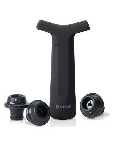 Bomba de Vacío Conservadora de Vino Deiss con 3 Tapones