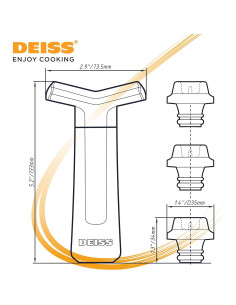 Bomba de Vacío Conservadora de Vino Deiss con 3 Tapones 2