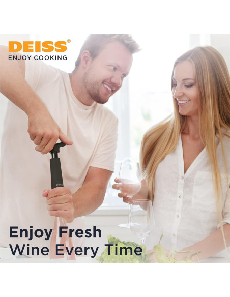 Bomba de Vacío Conservadora de Vino Deiss con 3 Tapones
