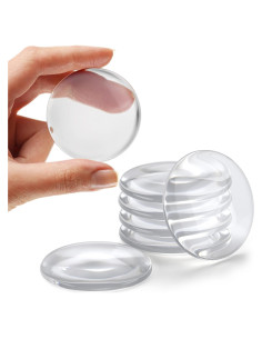 Tope de Pared y Puerta Casa Más Fuerte 6 Piezas Goma Transparente