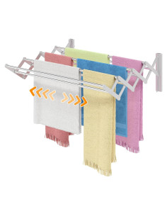 Estante de Secado de Ropa Plegable X-cosrack 8 Varillas Aluminio