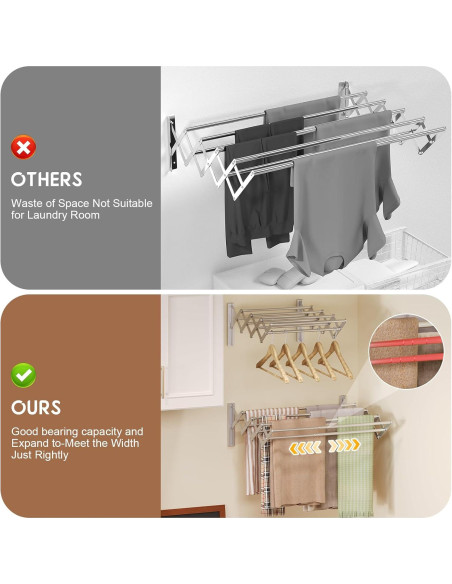 Estante de Secado de Ropa Plegable X-cosrack 8 Varillas Aluminio