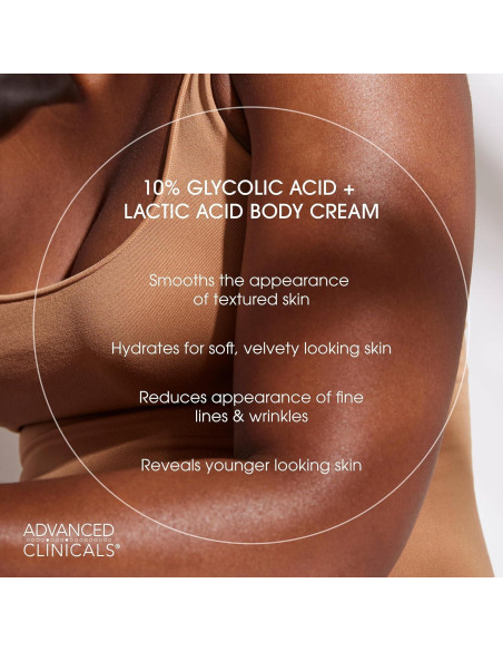 Crema Exfoliante Corporal Advanced Clinicals 453.6 g AHA