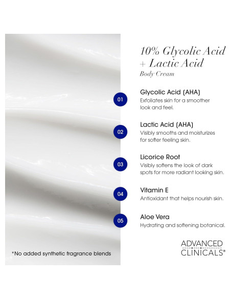 Crema Exfoliante Corporal Advanced Clinicals 453.6 g AHA