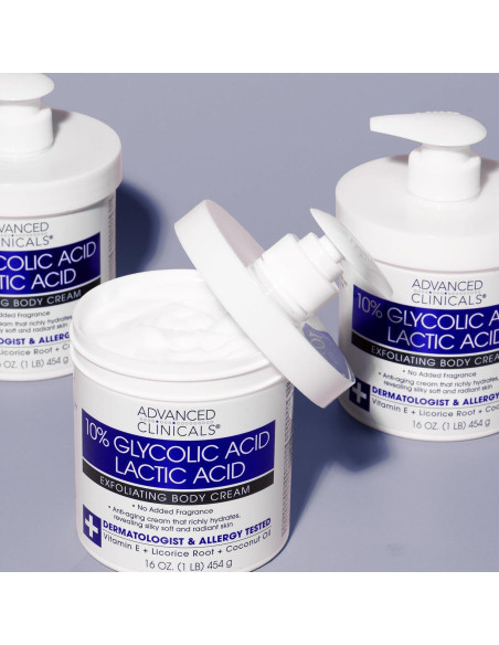 Crema Exfoliante Corporal Advanced Clinicals 453.6 g AHA