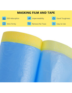 Cinta y Cubierta de Enmascarar MyLifeUNIT 3 Piezas 55.88-149.86 cm 2