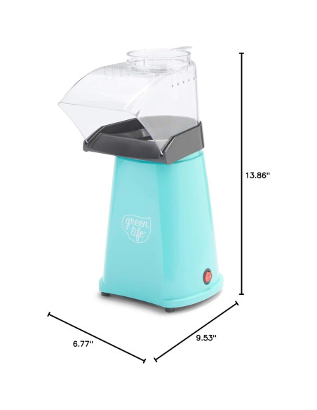 Fabricante de Palomitas Eléctrico GreenLife 18 Tazas Turquesa