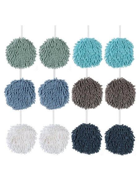 Juego de 12 Toallas de Mano Homaisson Chenille Absorbentes