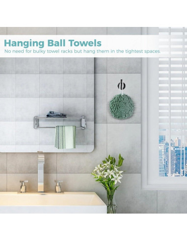 Juego de 12 Toallas de Mano Homaisson Chenille Absorbentes