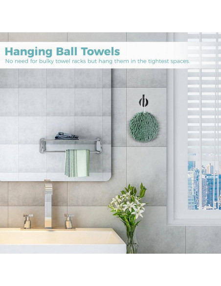 Juego de 12 Toallas de Mano Homaisson Chenille Absorbentes