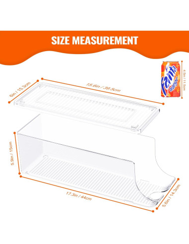 Organizador de Latas SCAVATA 2 Piezas Transparente 12 Latas