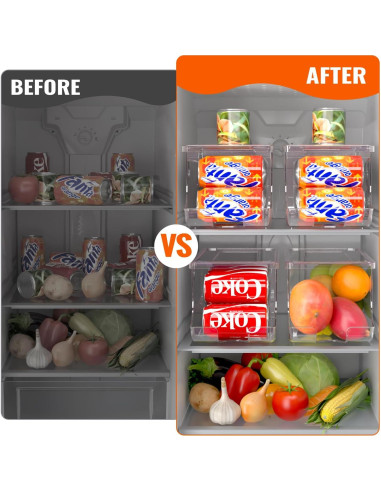 Organizador de Latas SCAVATA 2 Piezas Transparente 12 Latas