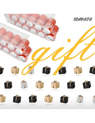 Organizador de Latas SCAVATA 2 Piezas Transparente 12 Latas