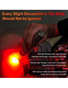 Varita de Terapia de Luz Roja Litecare 630nm 660nm 850nm 2