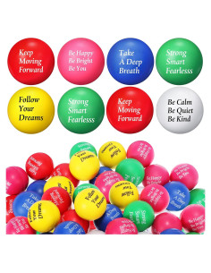 Pelotas de Estrés Motivacionales Aoriher 36 Pcs Coloridas 4 cm