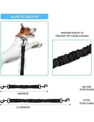 Cinturón de Seguridad para Perros MATTISAM Negro - Retráctil