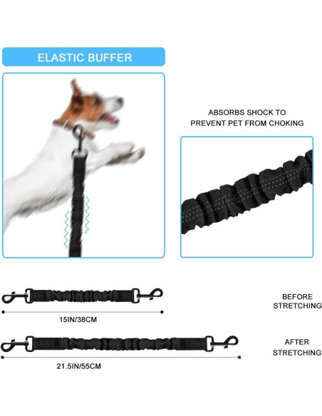 Cinturón de Seguridad para Perros MATTISAM Negro - Retráctil