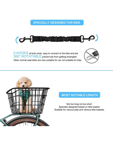 Cinturón de Seguridad para Perros MATTISAM Negro - Retráctil