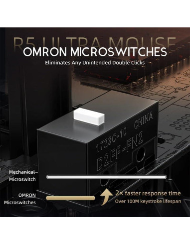 Ratón Gaming Inalámbrico Attack Shark R5 Ultra 39g 42K DPI