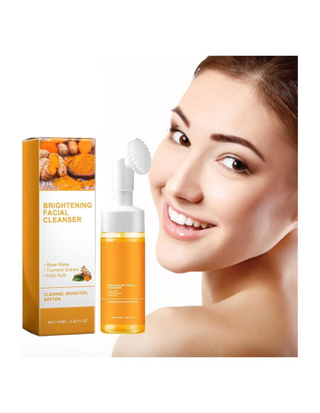 Limpiador Facial Espumoso de Cúrcuma HuaQing 190g