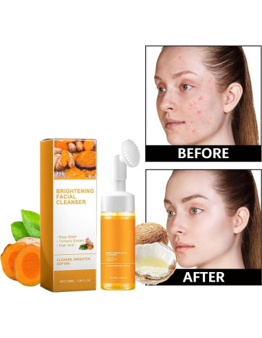 Limpiador Facial Espumoso de Cúrcuma HuaQing 190g