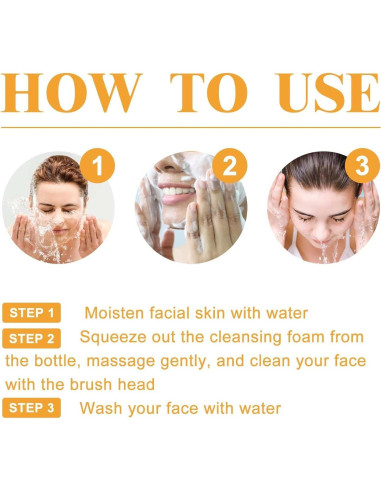 Limpiador Facial Espumoso de Cúrcuma HuaQing 190g