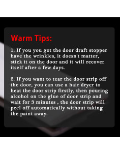 Tapón de Draft Suptikes para Puertas 3.4" W x 99 cm L Negro 2