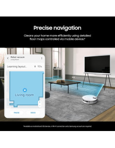 Aspiradora Robot Inalámbrica Samsung Jet Bot VR30T80313W, 0.4L 2