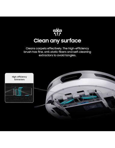 Aspiradora Robot Inalámbrica Samsung Jet Bot VR30T80313W, 0.4L