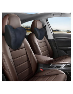 Almohada de reposacabezas SPRFUFLY de espuma viscoelástica negra