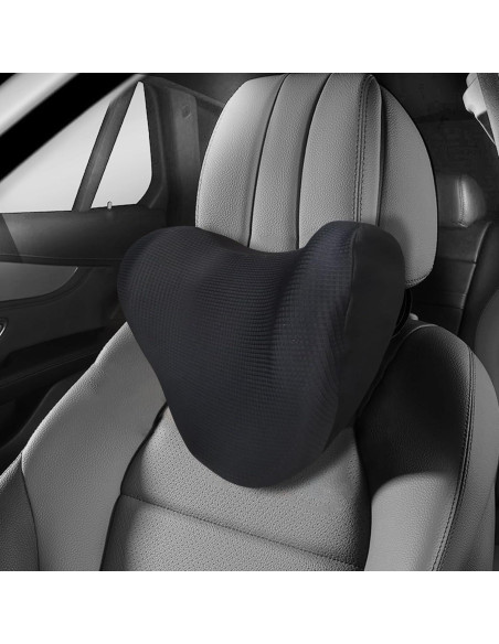 Almohada de reposacabezas SPRFUFLY de espuma viscoelástica negra