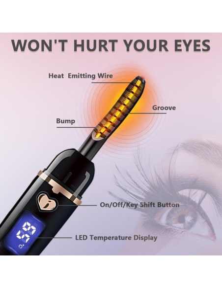 Rizador de Pestañas Calentado URSOBTF - 4 Modos Temperatura Rizador de Pestañas Calentado URSOBTF - 4 Modos Temperatura