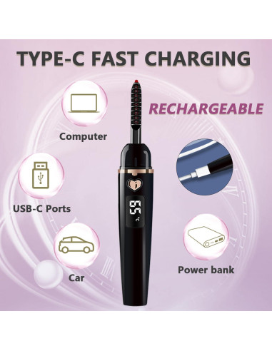 Rizador de Pestañas Calentado URSOBTF - 4 Modos Temperatura