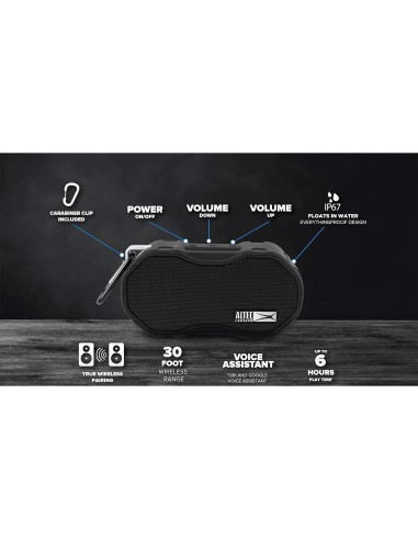 Altavoz Bluetooth Altec Lansing Baby Boom XL Impermeable Negro