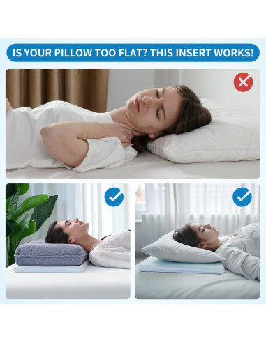 Almohada Ajustable LOFE Espuma con Memoria 3.05 cm Azul