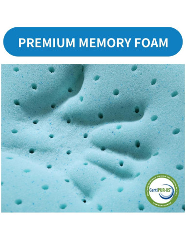 Almohada Ajustable LOFE Espuma con Memoria 3.05 cm Azul