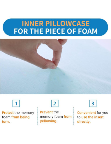 Almohada Ajustable LOFE Espuma con Memoria 3.05 cm Azul