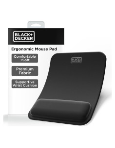 Alfombrilla Ergonómica BLACK+DECKER con Soporte para Muñeca