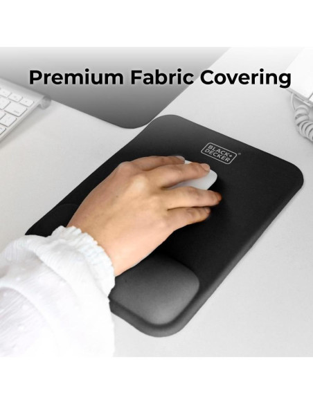 Alfombrilla Ergonómica BLACK+DECKER con Soporte para Muñeca