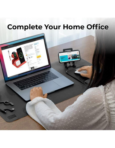 Alfombrilla Ergonómica BLACK+DECKER con Soporte para Muñeca