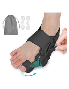 Corrector de Juanetes ETOURER Grande Negro con Almohadilla Silicona