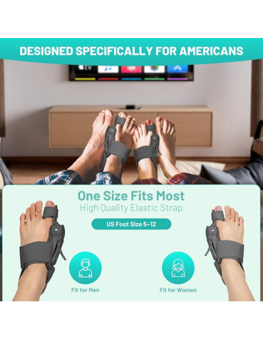 Corrector de Juanetes ETOURER Grande Negro con Almohadilla Silicona