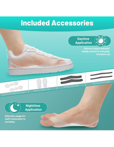 Corrector de Juanetes ETOURER Grande Negro con Almohadilla Silicona